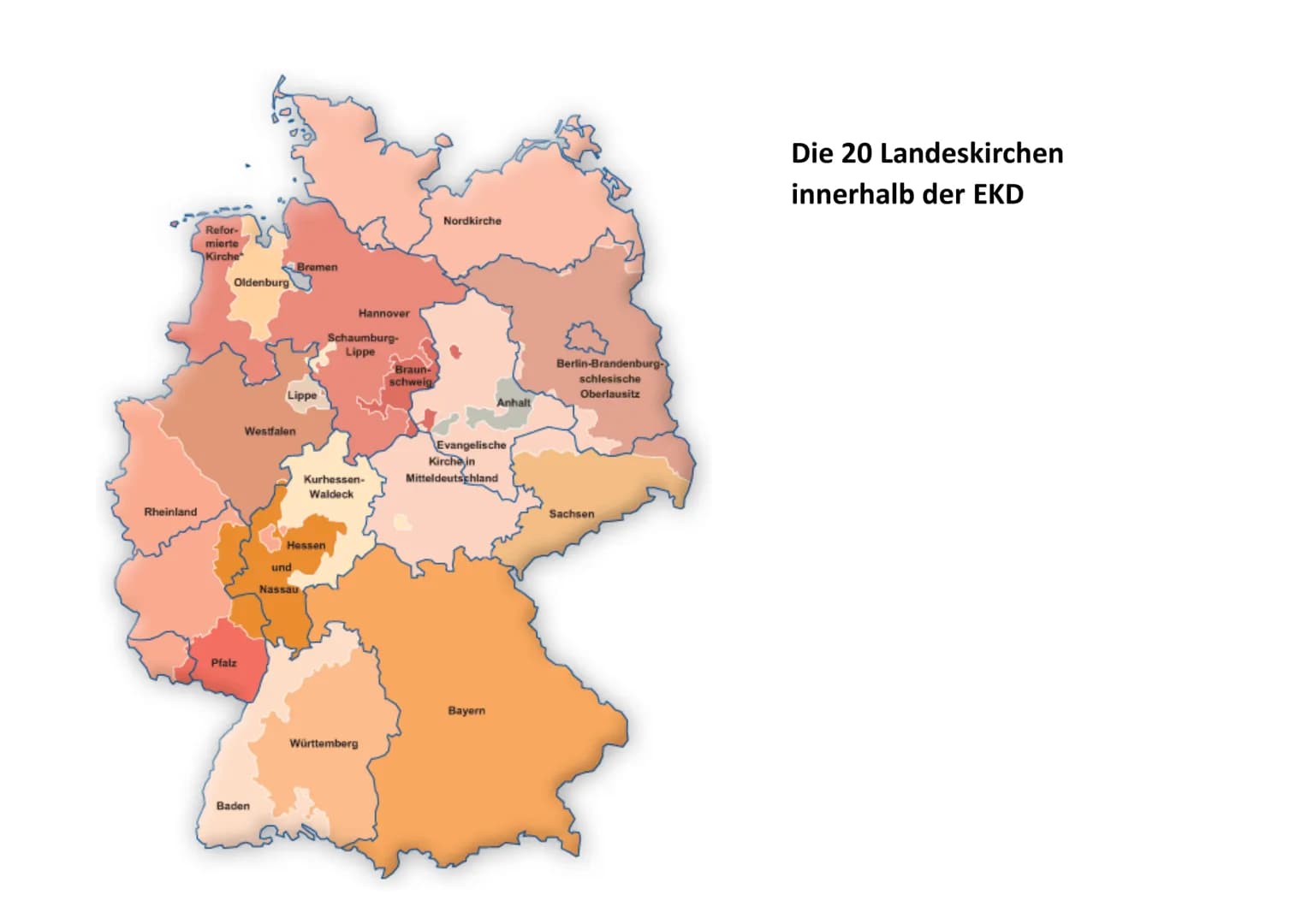 Die Struktur der Evangelischen Kirche in Deutschland
Ebenen in der Struktur der Evangelischen Kirche in Deutschland
Kirchengemeinde (geleite