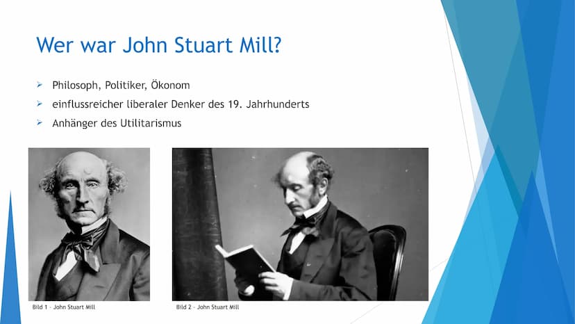 John Stuart Mill
Leben & Wirken
■
,,Die einzige Freiheit, die
diesen Namen verdient,
besteht darin, unser
eigenes Wohl auf unsere
eigene Art