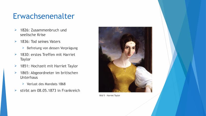John Stuart Mill
Leben & Wirken
■
,,Die einzige Freiheit, die
diesen Namen verdient,
besteht darin, unser
eigenes Wohl auf unsere
eigene Art