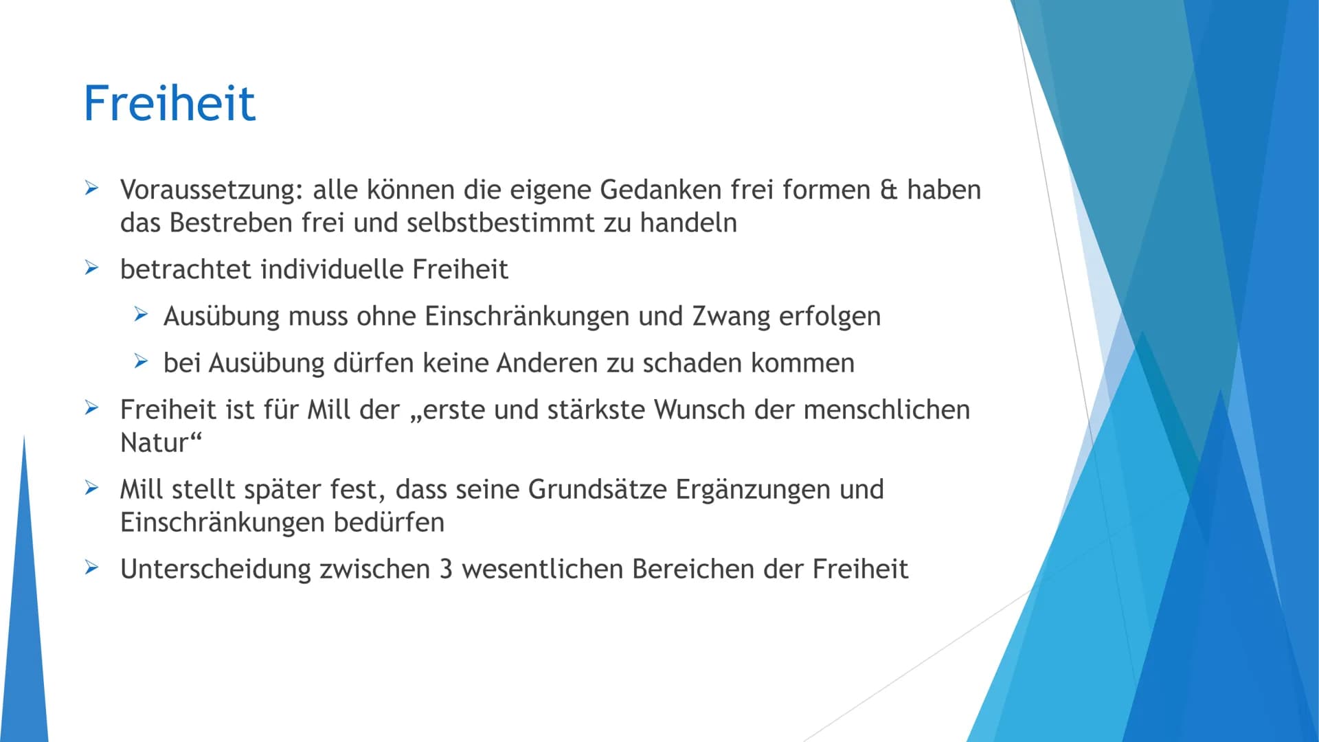John Stuart Mill
Leben & Wirken
■
,,Die einzige Freiheit, die
diesen Namen verdient,
besteht darin, unser
eigenes Wohl auf unsere
eigene Art