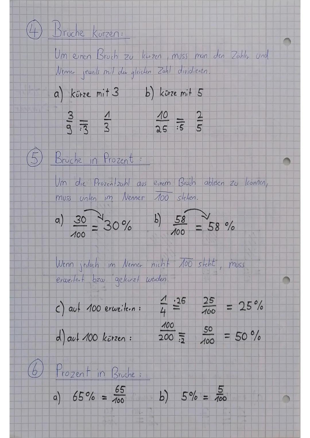 Brüche
Zusammenfassung
Brüche die man sich merken sollte.
:
1=1
Ein Ganzes
1
2 Brüche erkennen und zeichnen:
////
1
1
2 = 0,5
2
Ein Halb
3 B