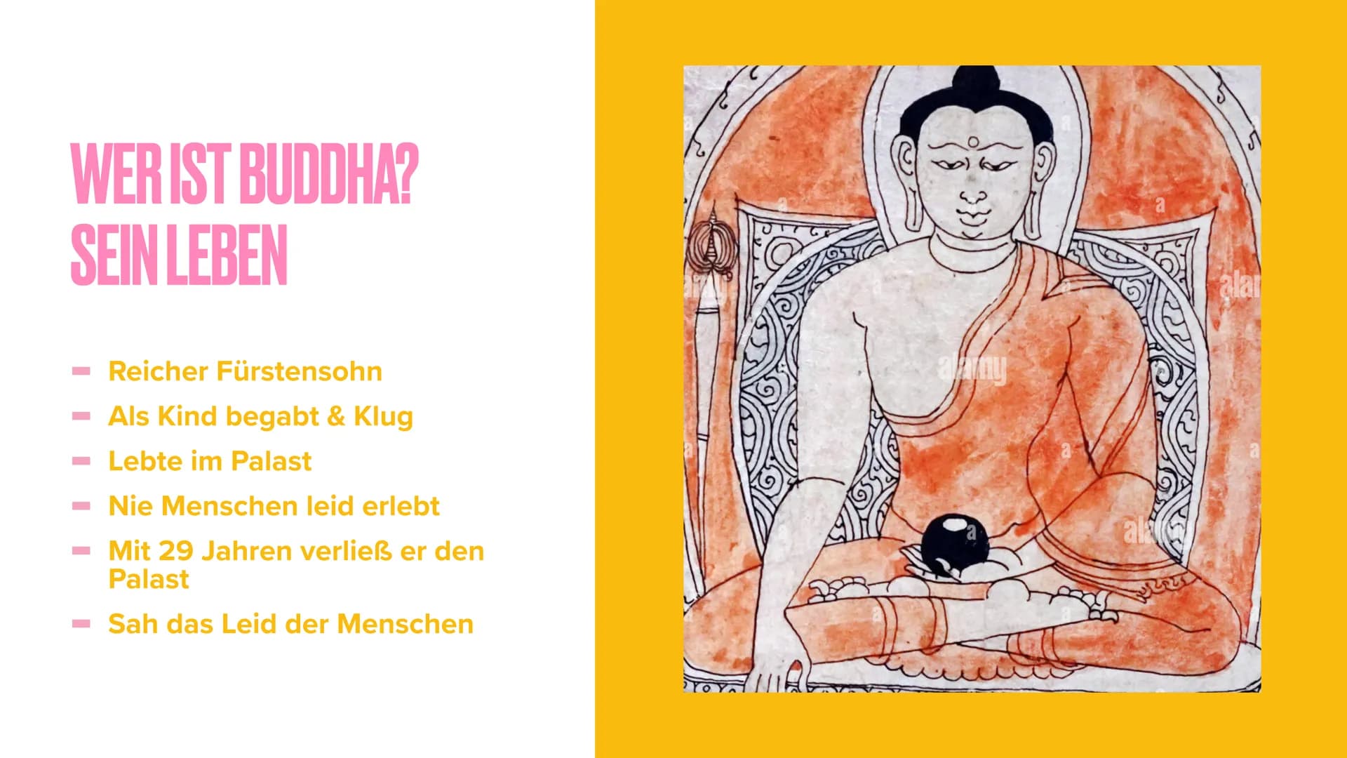 CORVIN, FABIAN, KAROLINA, LIZ UND EMILY
BUDDHISMUS GLIEDERUNG
Was ist Buddhismus?
Wer ist Buddha?
Leben eines Buddhisten
- Der buddhistische