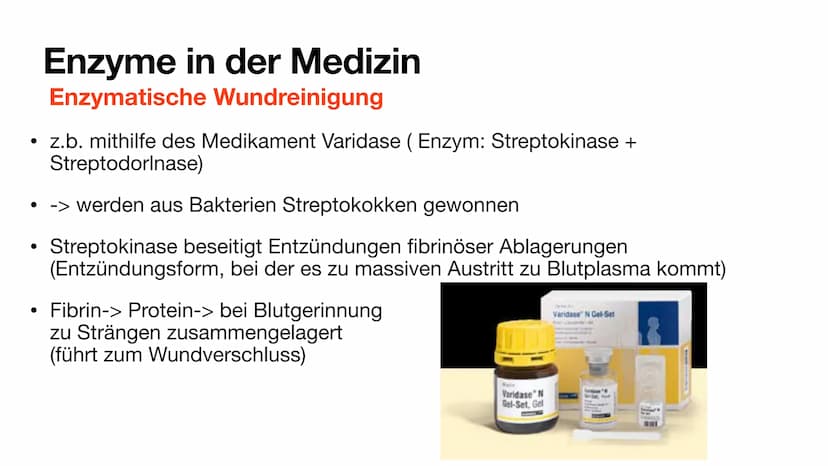 Enzyme im Alltag Inhaltsverzeichnis
• Funktion von Enzymen
●
Enzyme im Alltag und Industrie
Enzyme in der Medizin
Gewinnung
• Vorteile und N