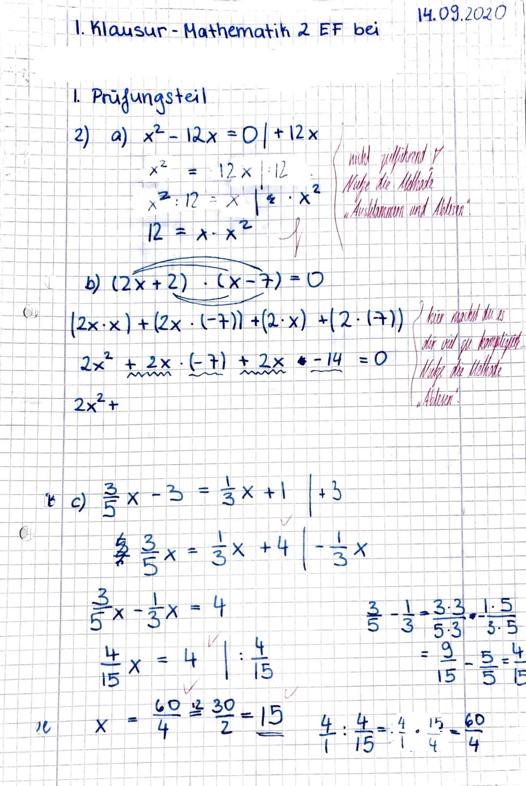 Aufgabe 5:
(c)
a.) Ordne jeder Funktionsvorschrift einen passenden Graphen zu und begründe deine Zuordnung.
(Beachte: Die Begründung macht d