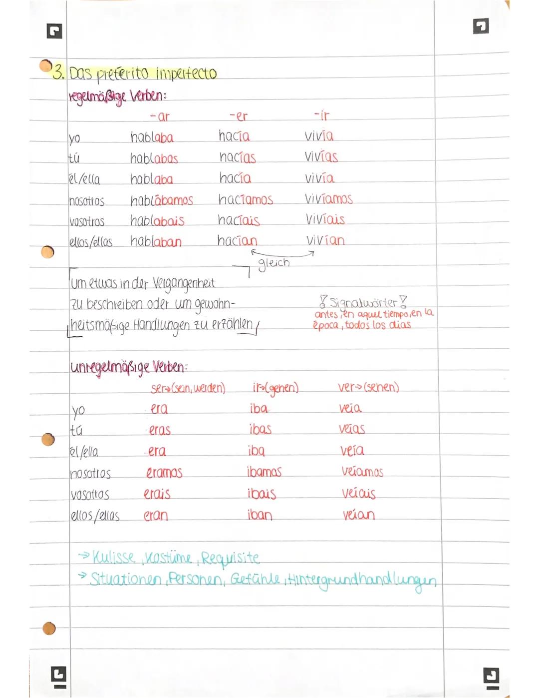 7
Spanisch Lernzettel
1. Das Passiv mit dem Pronomen se- La pasiva con el pronombre se
Se+Verb in der 3. Person (Singular oder Plural) → man