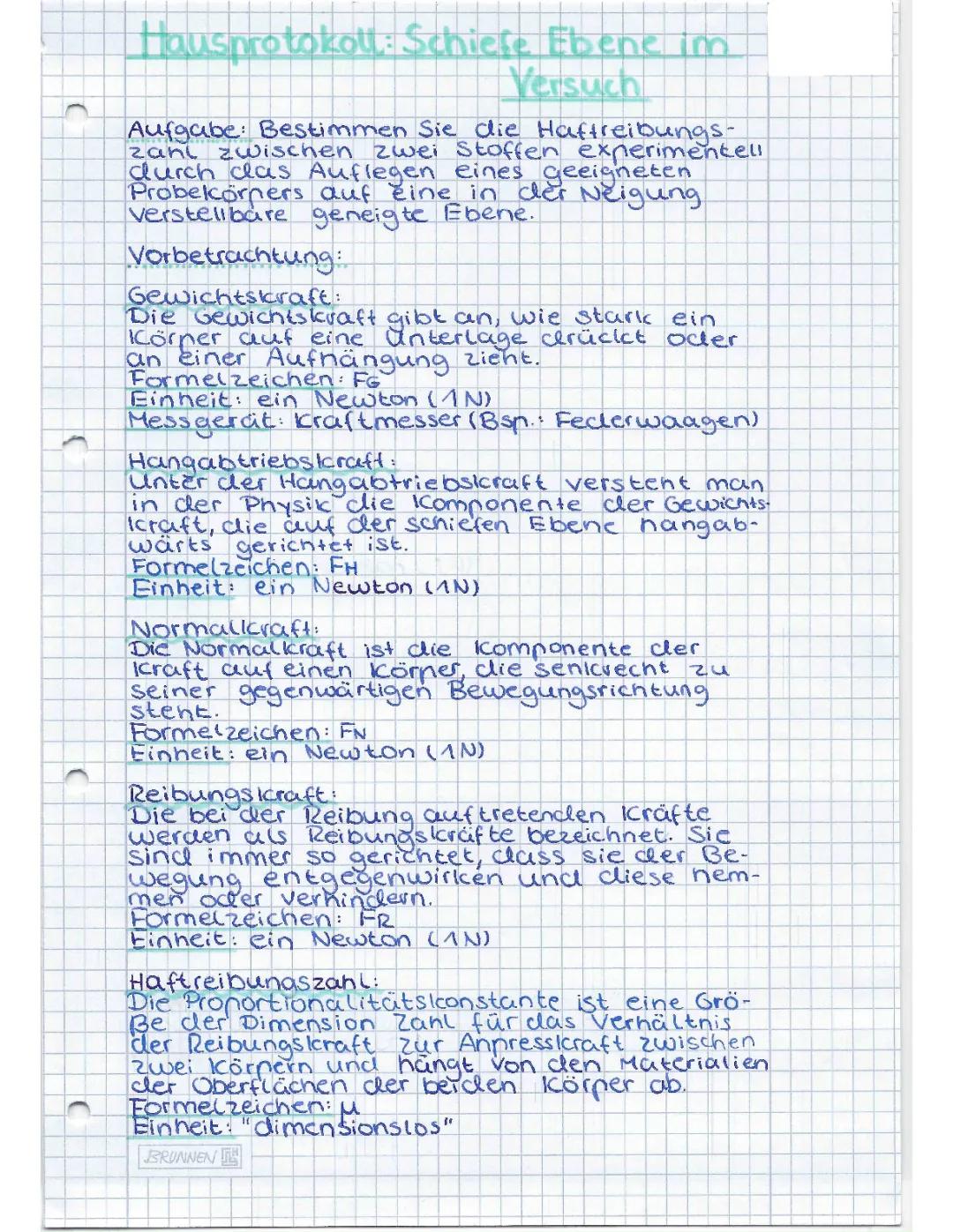 Schiefe Ebene mit Reibung: Formeln, Beispiele und Aufgaben