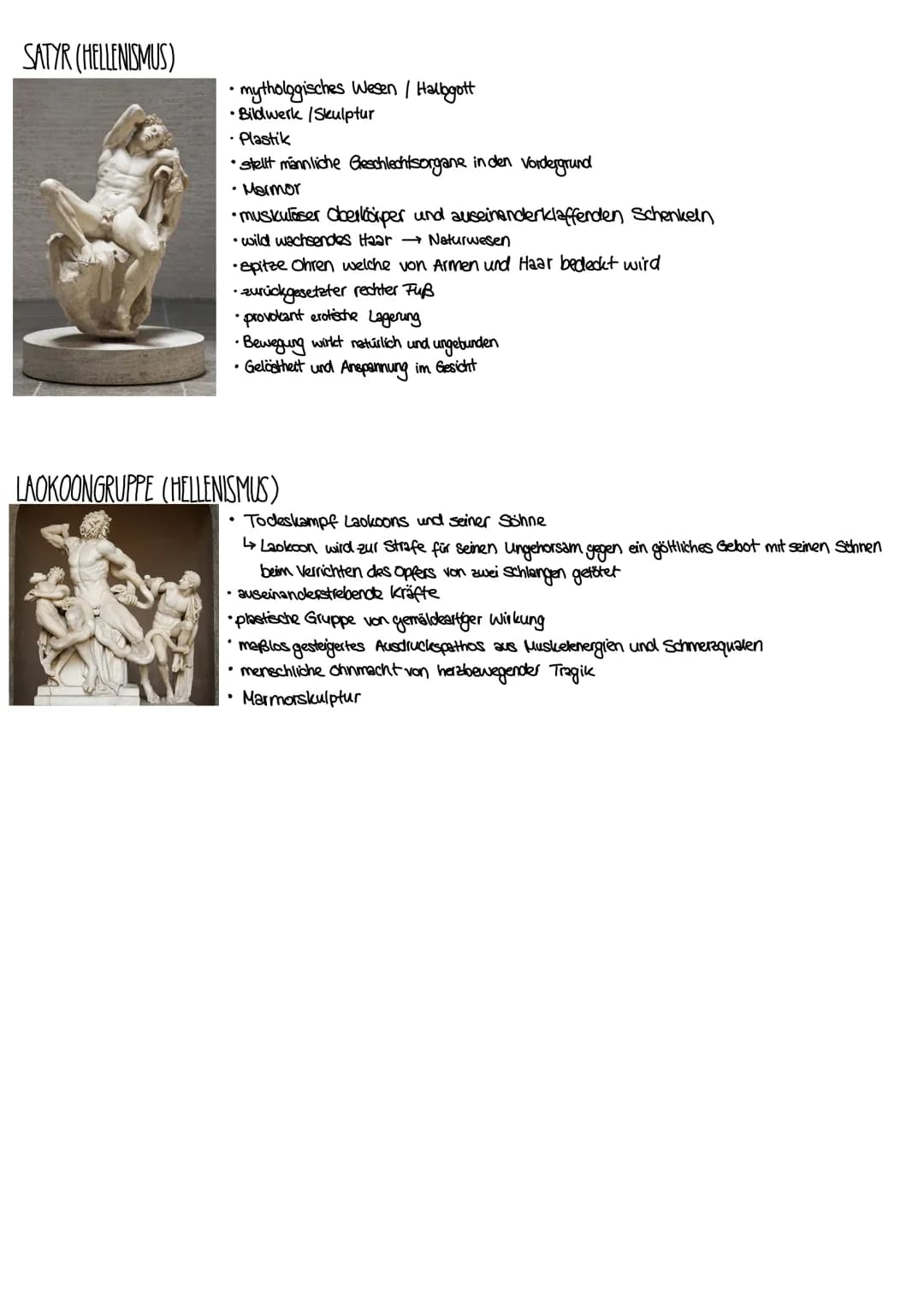 KUNST LERNZETTEL
GEOMETRISCHE EPOCHE → ARCHAIK → KLASSIK → HELLENISMUS
ETW.1000-700 v.CHR
ETW.700-480 v.CHR.
ETH 180-323 CHR
ETW. 325-34v.CH