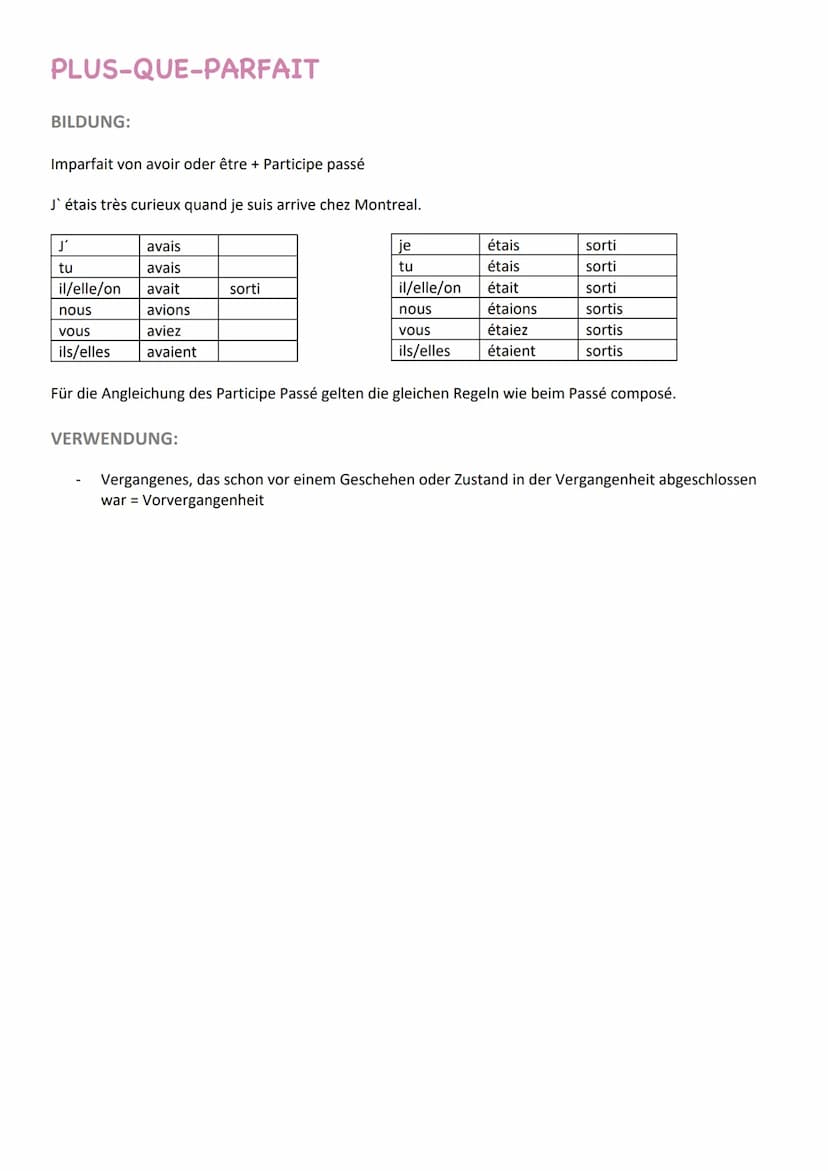 Zeitformen
PRÉSENT
Bildung:
-e, -es, -s, -ons, -ez, -ent
Je regarde l'affiche.
je
tu
il/elle/on
nous
vous
Ils/elles
VERWENDUNG:
Beschreiben 
