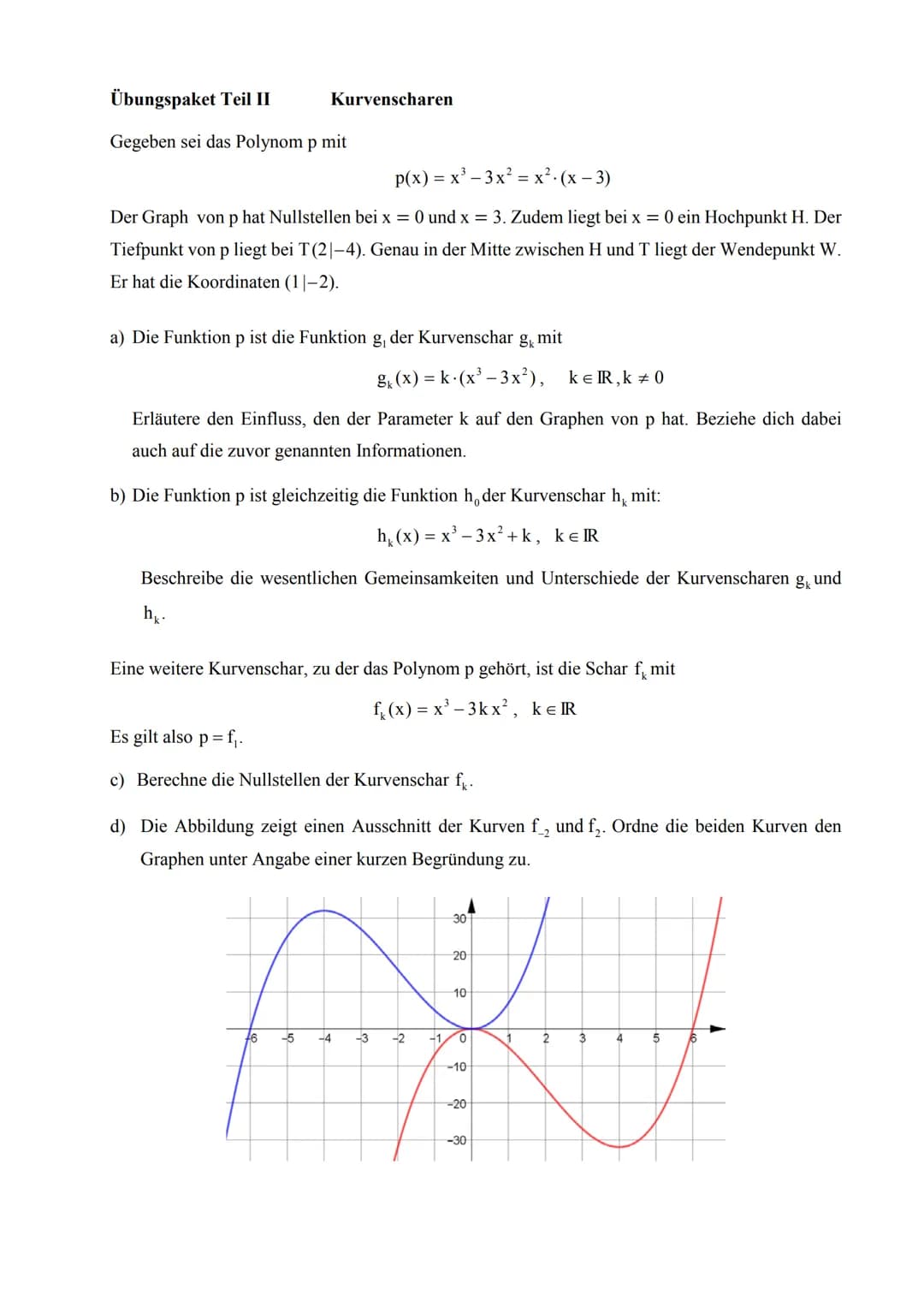 Übungspaket Teil I
(Klausur 3, E-Phase 2020/2021)
Rekonstruktionen und Extremalprobleme
A Hilfsmittelfreier Teil (10 BE)
A1 (5 BE)
Gesucht i