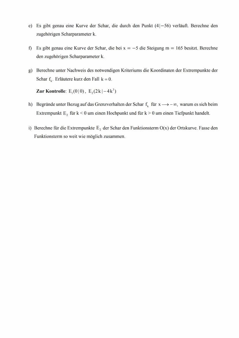 Übungspaket Teil I
(Klausur 3, E-Phase 2020/2021)
Rekonstruktionen und Extremalprobleme
A Hilfsmittelfreier Teil (10 BE)
A1 (5 BE)
Gesucht i