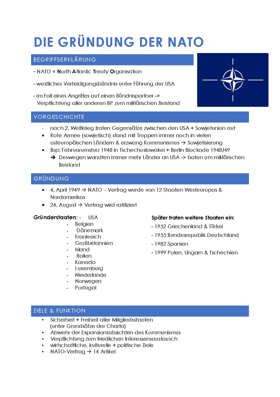 Gründung der NATO