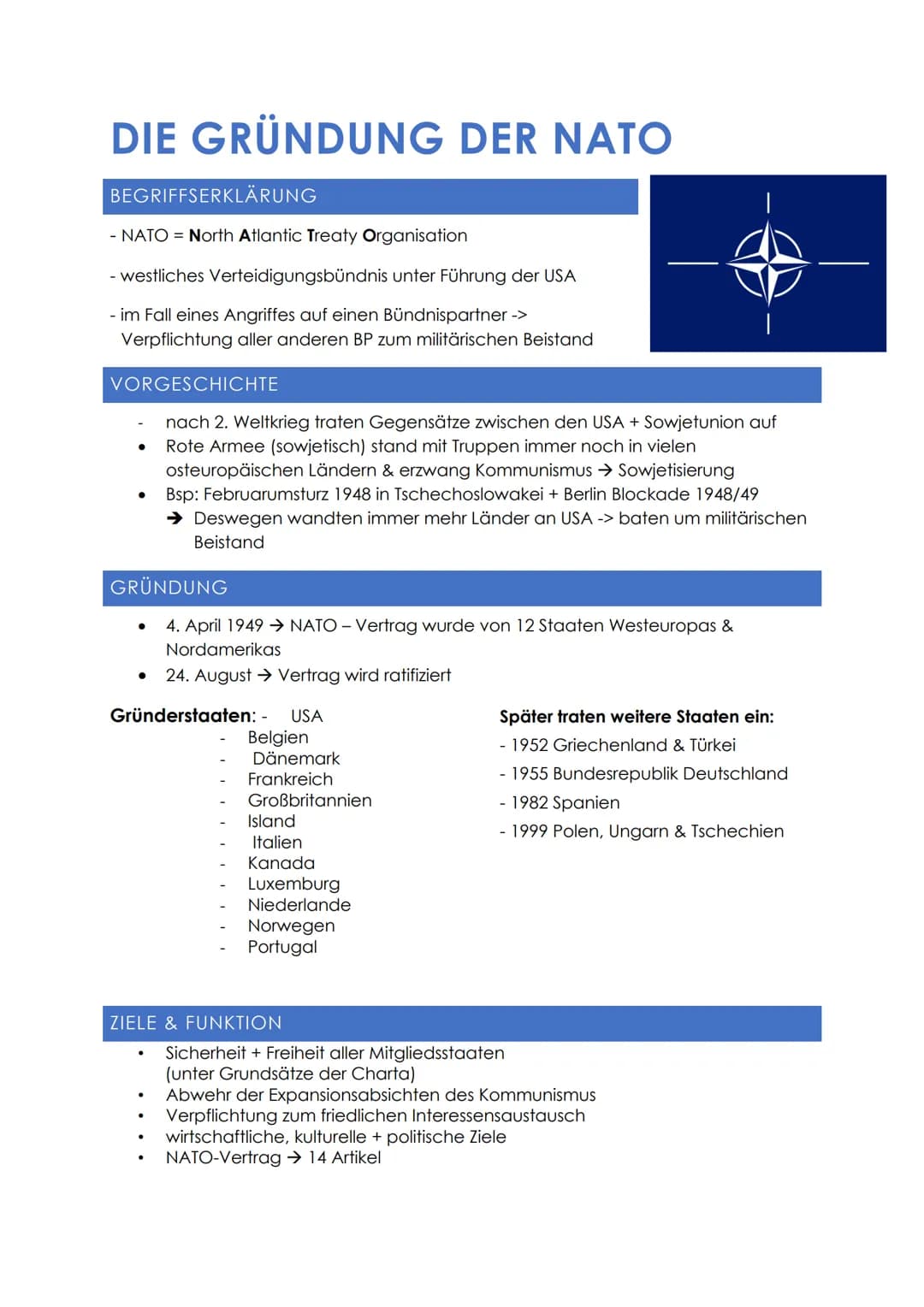 fr
Die Gründung der NATO 1 EINLEITUNG
Was würde passieren wenn Deutschland von einem anderen Land
angegriffen würde
Viele andere Staaten wür