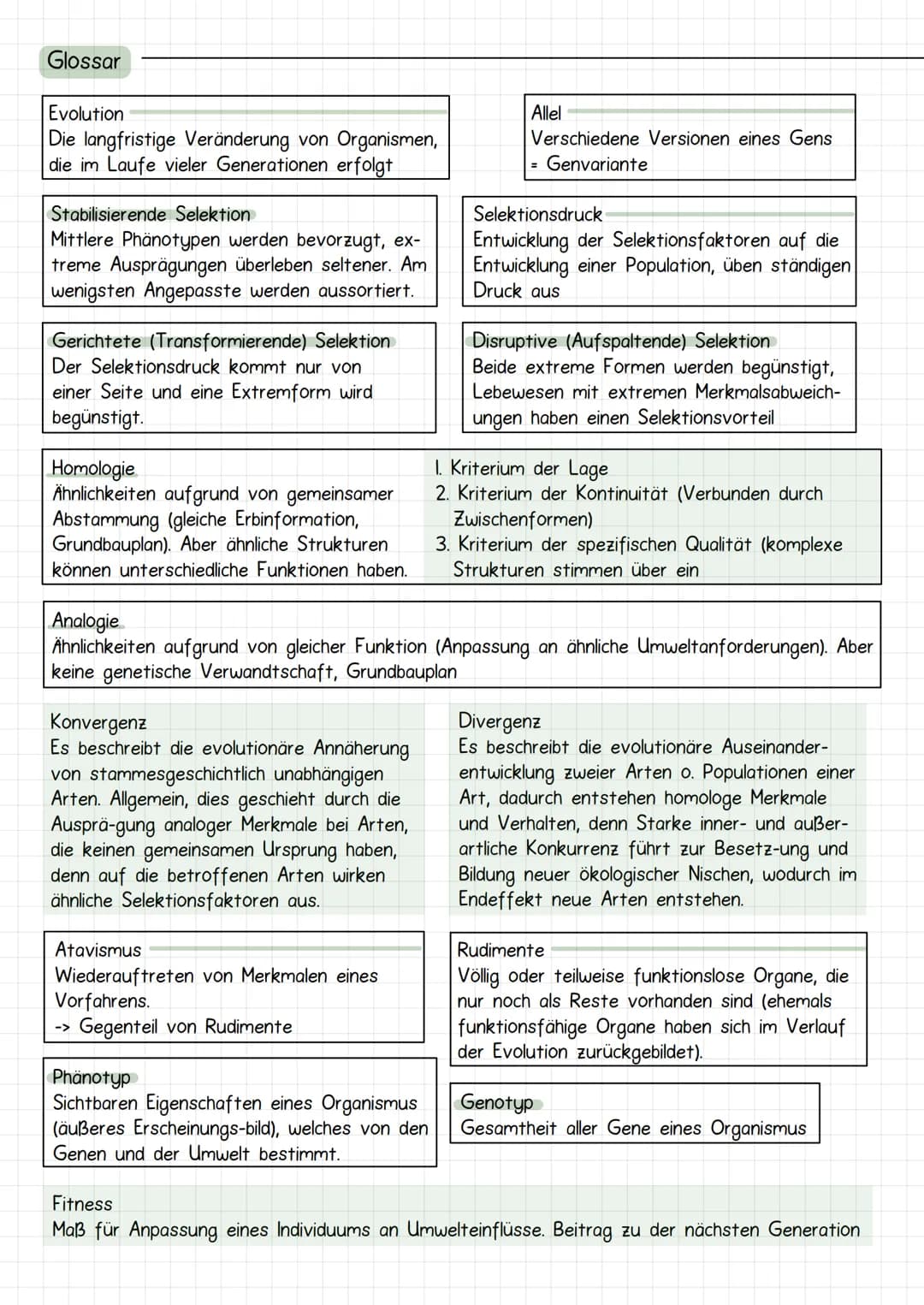 Evolutia
Evolution nach Lamarck
Schrittweise aktive Anpassung der Arten an ihre Umwelt durch Vererbung erworbener
Eigenschaften: Artwandel, 