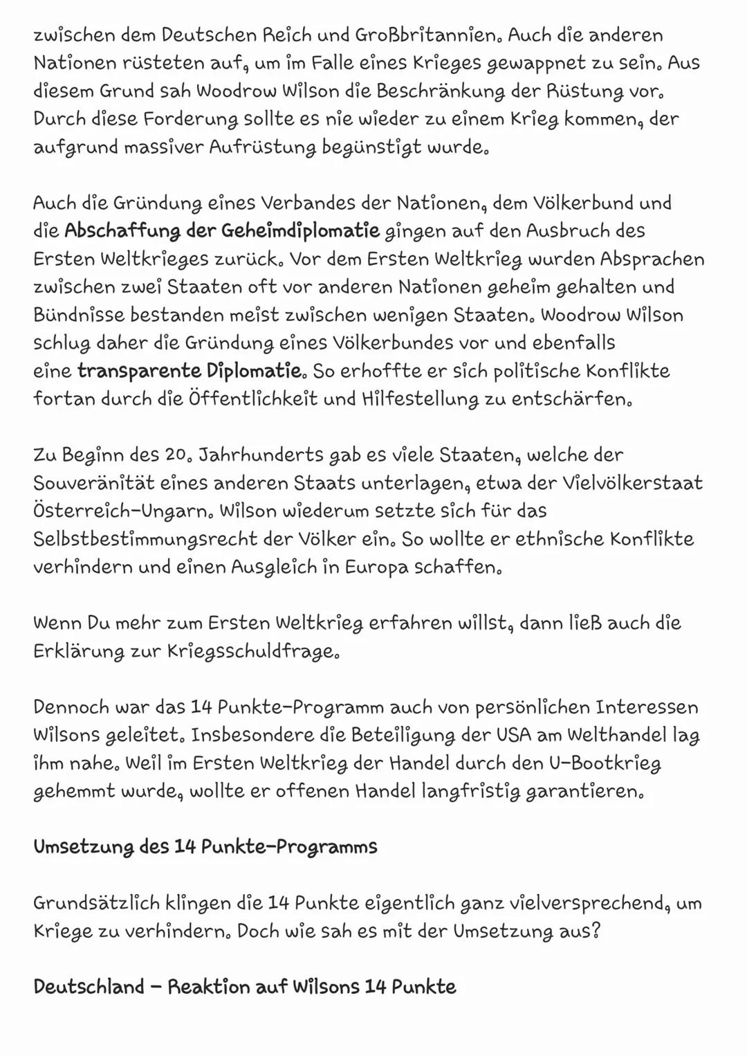 # nu punuteplan

INHALTSANGABE

Mit Verlauf des Ersten Weltkrieges bemühte sich der damalige US-
Präsident ein friedliches Ende zu finden. S