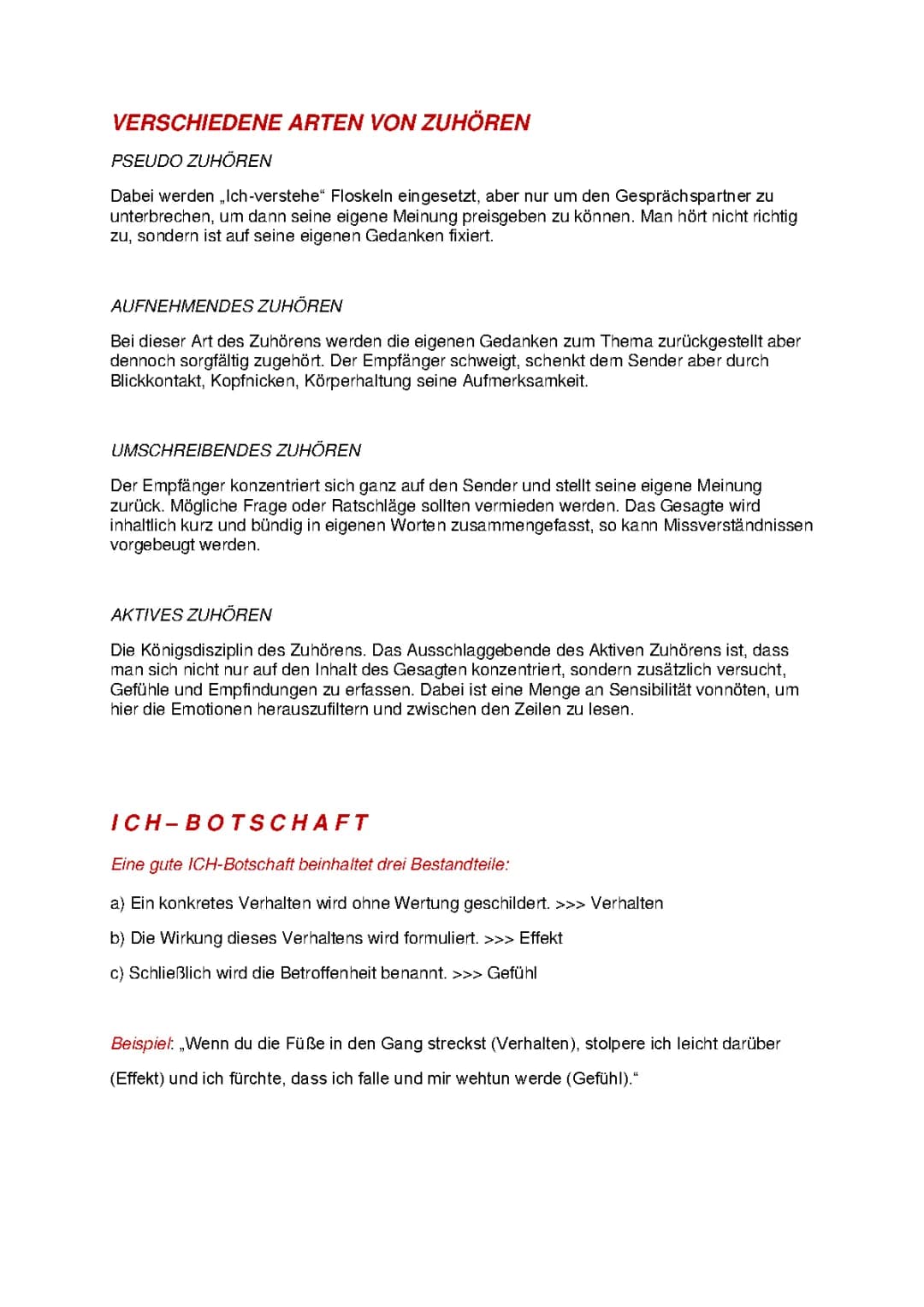 aktives Zuhören