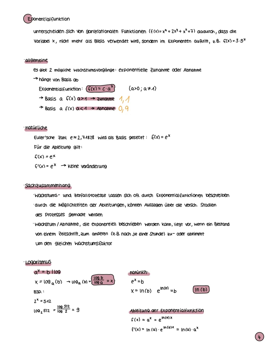 Kurvendiskussion
· Bedeutung der 1. Ableitung
Abitur
Steigung des Graphens
Ableitungen und Extremstellen
Für Ableitungen muss zuerst gelten,