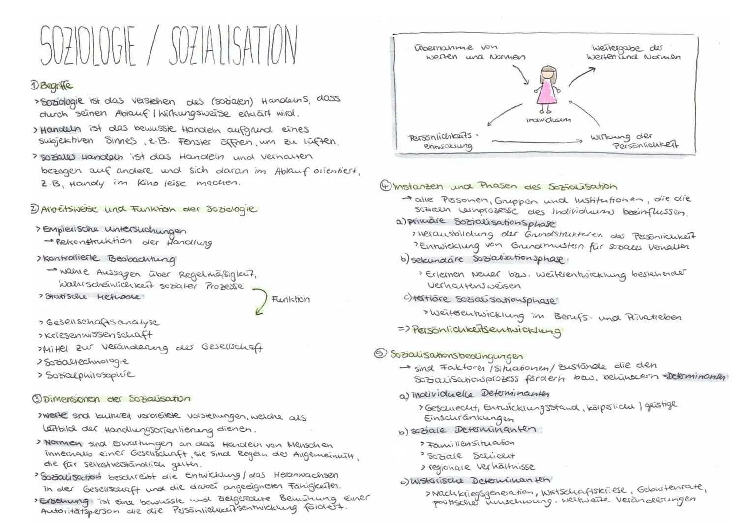 SOZIOLOGIE / SOZIALISATION
D Begriffe
> Soziologie ist das verstehen des (sozialen) Handelns, dass
durch seinen Ablauf I Wirkungsweise erklä