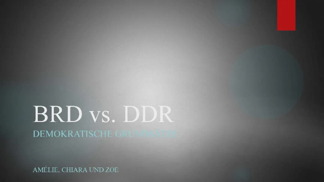 Politik und Wirtschaft in der BRD und DDR
