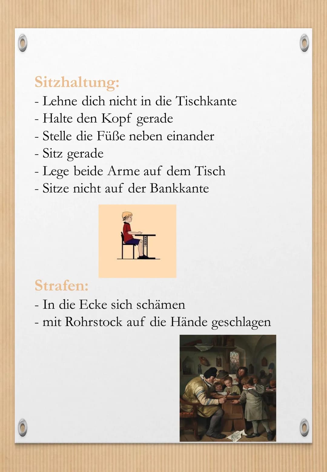 Schule früher und heute
NO OK
OTR
P Gliederung:
1. Kurz ein Vergleich von
Früher und Heute
2. Schule Früher
3. Schule Heute
Unterricht, Schi