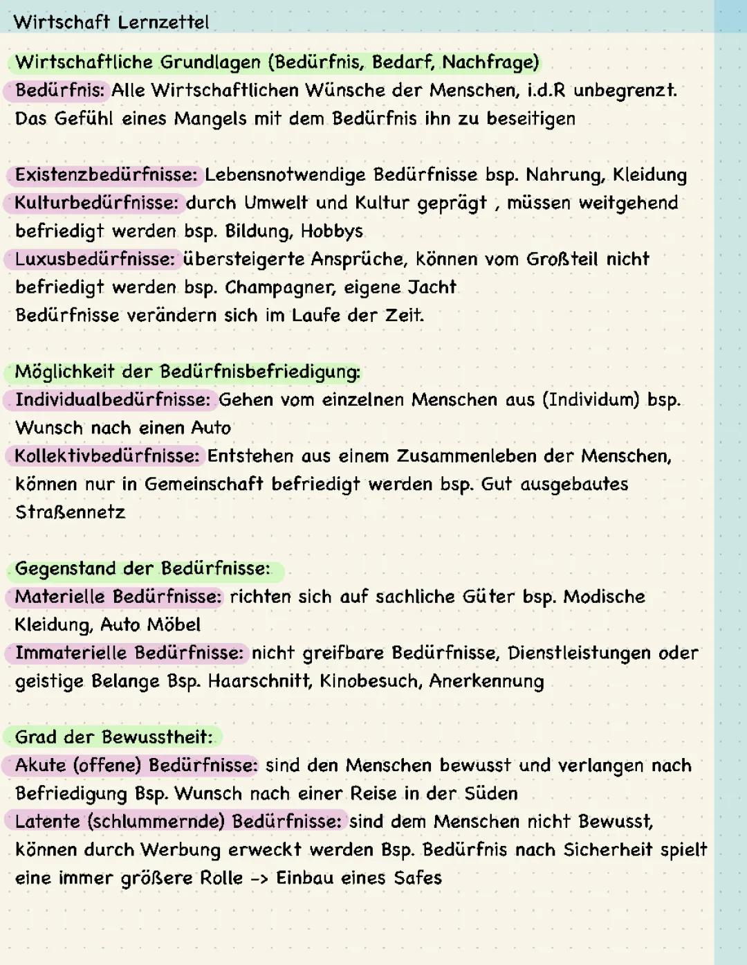 Wirtschaftliche Grundlagen 