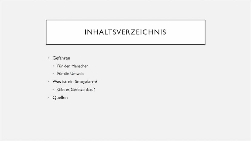 SMOG
UN ●
●
Was ist Smog? (Fakten)
Entstehung
Voraussetzungen
●
INHALTSVERZEICHNIS
●
Experiment als Erklärung
Sommersmog
Wintersmog ●
●
Gefa