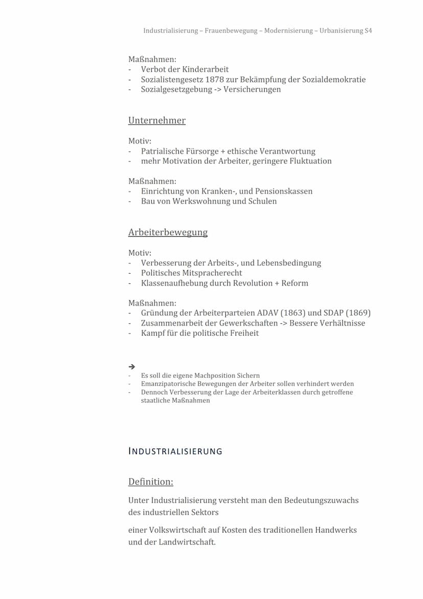 Industrialisierung - Frauenbewegung - Modernisierung - Urbanisierung S4
SOZIALE FRAGE
LÖSUNGSANSÄTZE
Otto von Bismarck 1881
Reichskanzler
Nu
