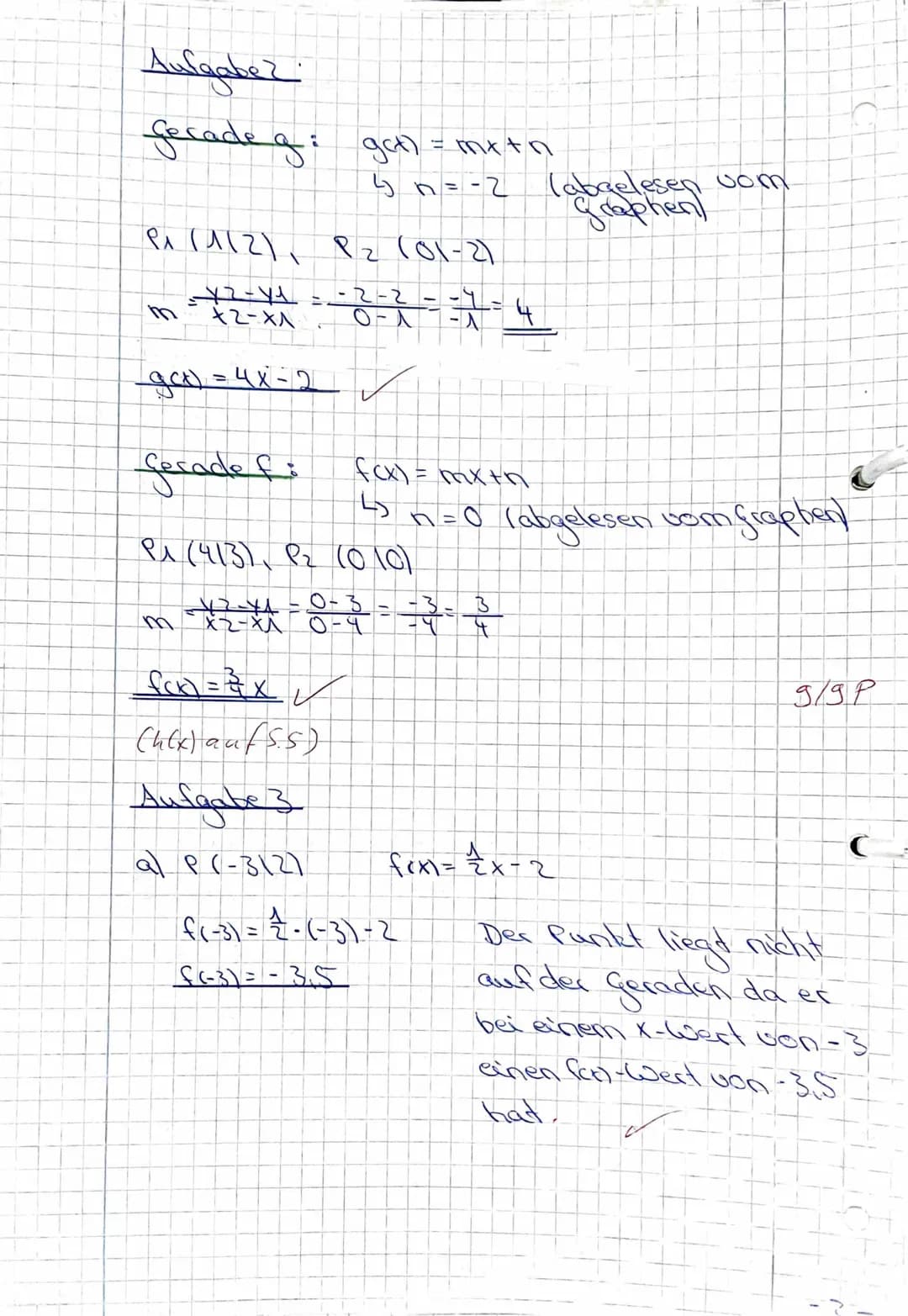 1. Mathe-Klausur
Thema: Lineare Funktionen
Beachte die Aufgabenstellung: ,,Rechnerisch“ oder „berechne" erfordert auch die Angabe einer
Bere