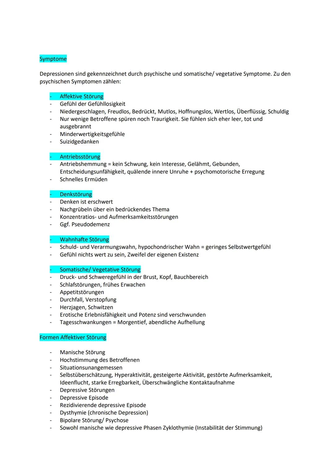 Examensthema: Depression
Gliederung
Definition
Wichtige Definitionen
Symptome
Affektive Störung
Antriebsstörung
Denkstörung
Wahnhafte Störun
