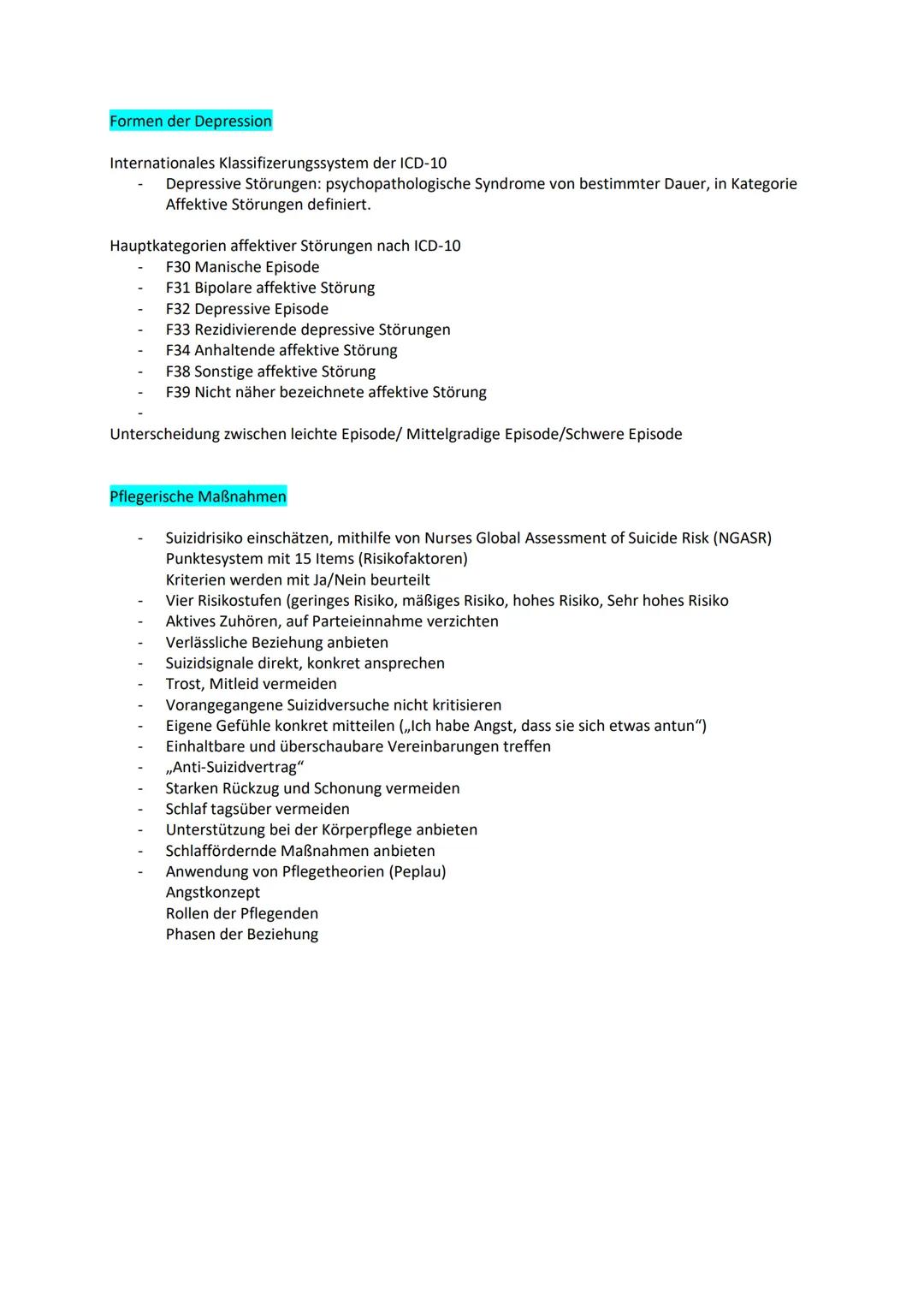 Examensthema: Depression
Gliederung
Definition
Wichtige Definitionen
Symptome
Affektive Störung
Antriebsstörung
Denkstörung
Wahnhafte Störun
