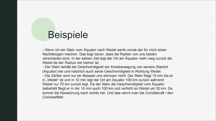 Die Corioliskraft
Von Ole Ellerbrok und Rike Otto Was ist die Corioliskraft
eigentlich?
Die Corioliskraft ist eine Trägheitskraft. In einem 