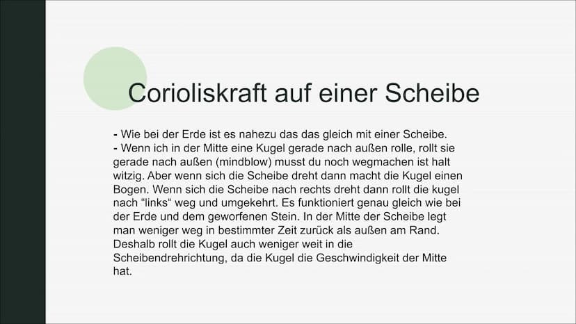 Die Corioliskraft
Von Ole Ellerbrok und Rike Otto Was ist die Corioliskraft
eigentlich?
Die Corioliskraft ist eine Trägheitskraft. In einem 