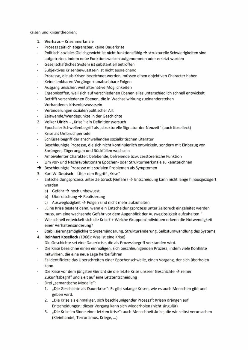 1. Semester: Krisen, Revolutionen und Umbrüche
Unterschiedliche Formen von Krisen
Politische Krise
Eine politische Krise entsteht, wenn das
