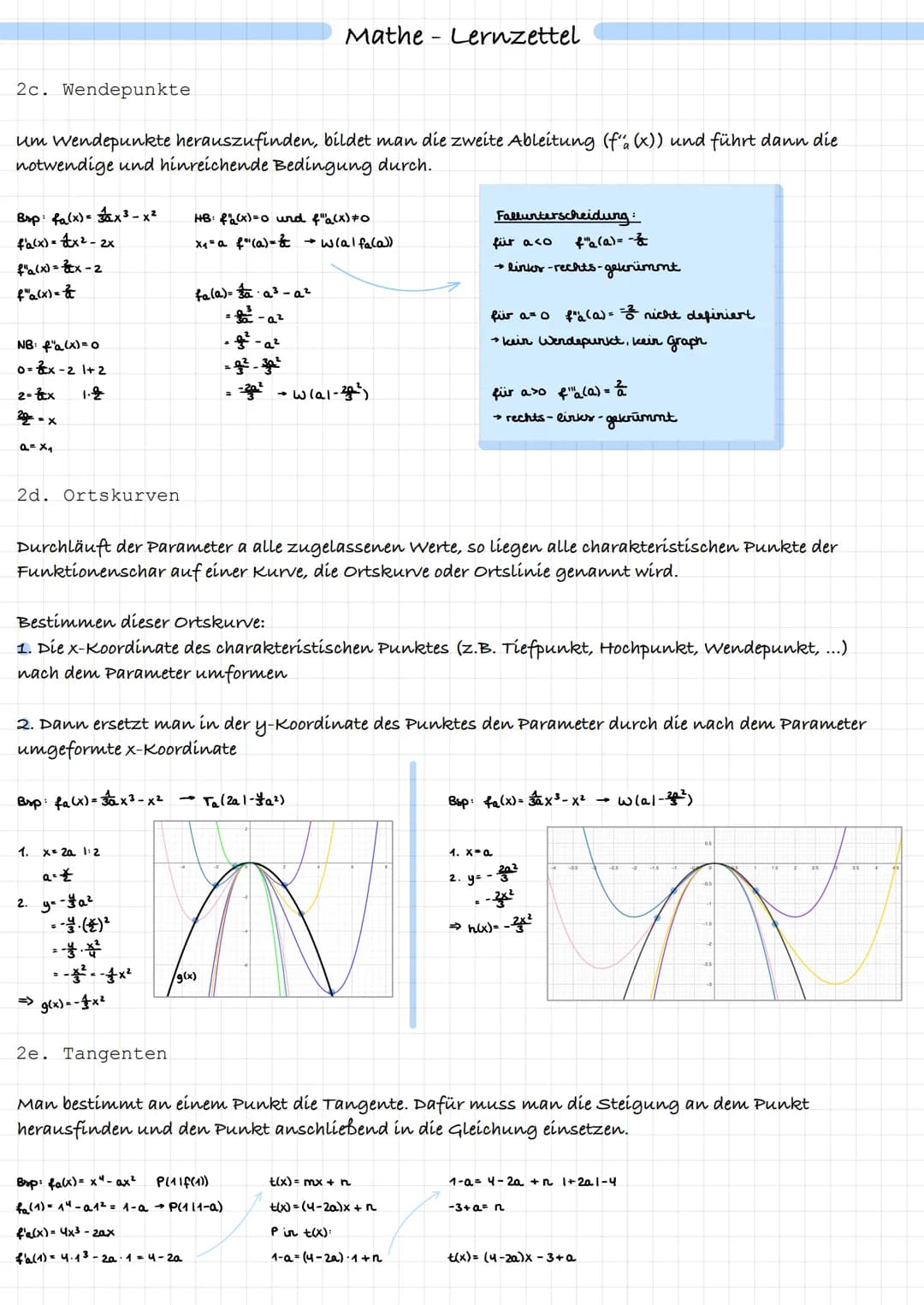 1. Funktionen mit Parametern
Es gibt Funktionen, die nicht nur von variablen, sondern auch von Parametern abhängen. Diese
Parameter (meist a