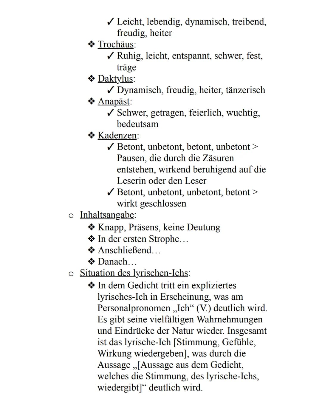 Deutsch Lernzettel
Gedichtsanalyse
1. EINLEITUNG
➤ In dem Gedicht ,,[Name des Gedichts]", das im
Jahre [Entstehungsjahr] entstand,
thematisi