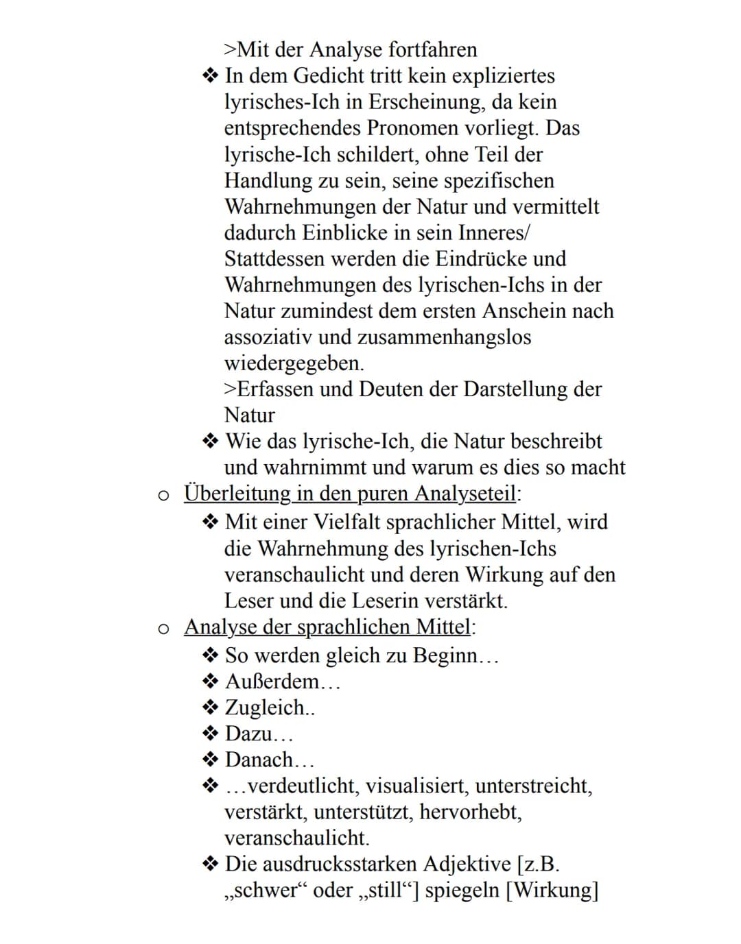 Deutsch Lernzettel
Gedichtsanalyse
1. EINLEITUNG
➤ In dem Gedicht ,,[Name des Gedichts]", das im
Jahre [Entstehungsjahr] entstand,
thematisi