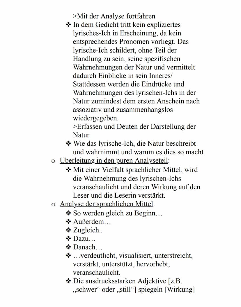 Deutsch Lernzettel
Gedichtsanalyse
1. EINLEITUNG
➤ In dem Gedicht ,,[Name des Gedichts]", das im
Jahre [Entstehungsjahr] entstand,
thematisi