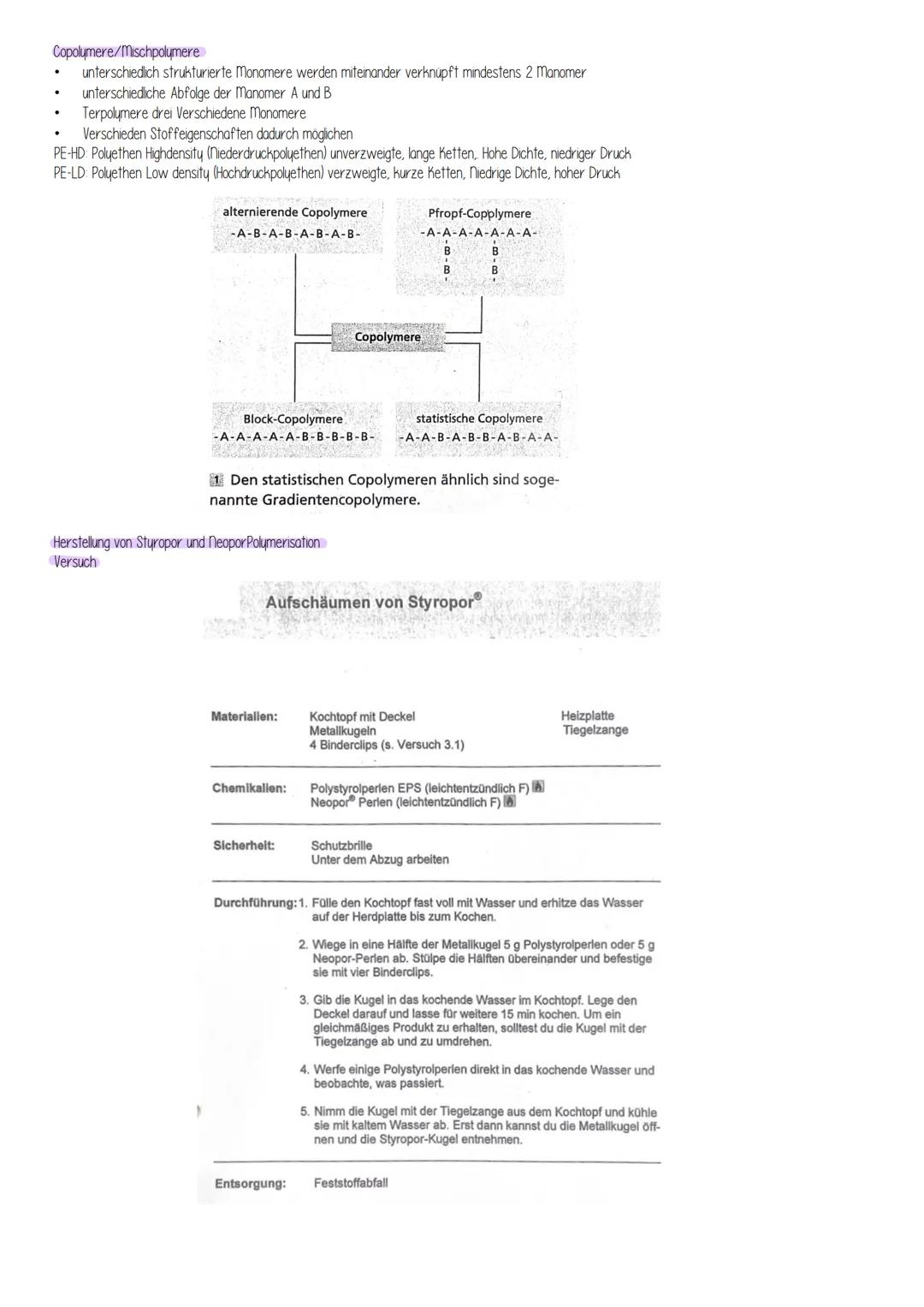 # KUNSTSTOFFE

Definition
- Kunststoffe sind Werkstoffe, die auf kunstlichem Weg oder durch Abwandlung von Naturprodukten entstehen
- Kunsts