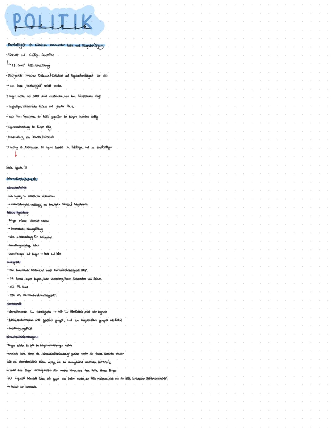 POLITIK
Zunächst zur Klausur
Mögliche Themen:
gescheitert)
Arfileulation:
Bürgerinitiativen und deren Arbeit (S.2-7)
Informationsfreiheitsre