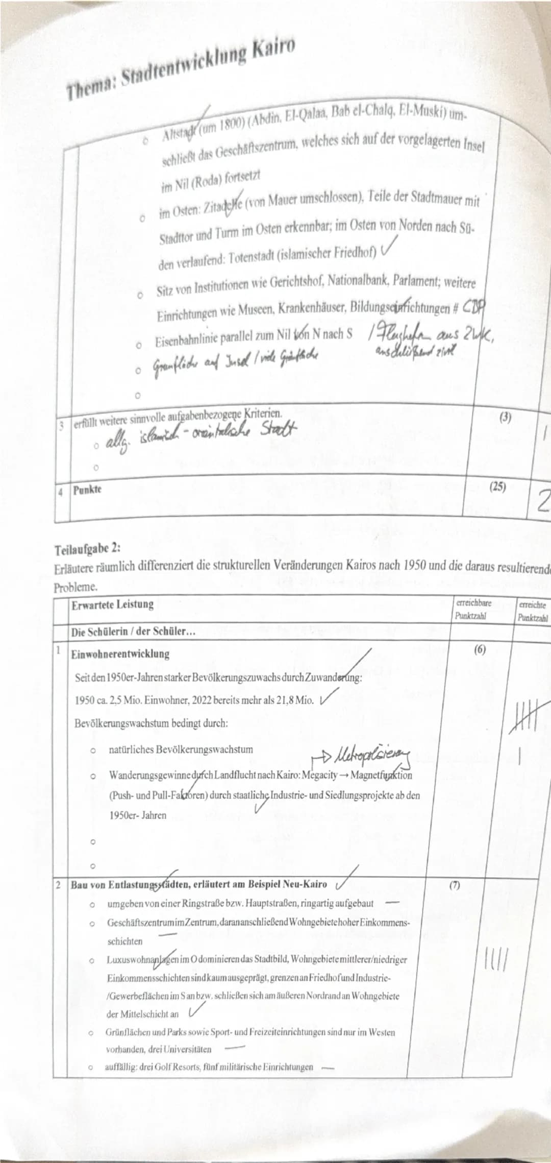Erdkundeklausur
Name:....
Aufgabenstellung:
Aufgabe 1:
LK Q2
18.11.2024
Thema: Stadtentwicklung Kairo
Im Raufgeteilt
Lokalisiere den Untersu