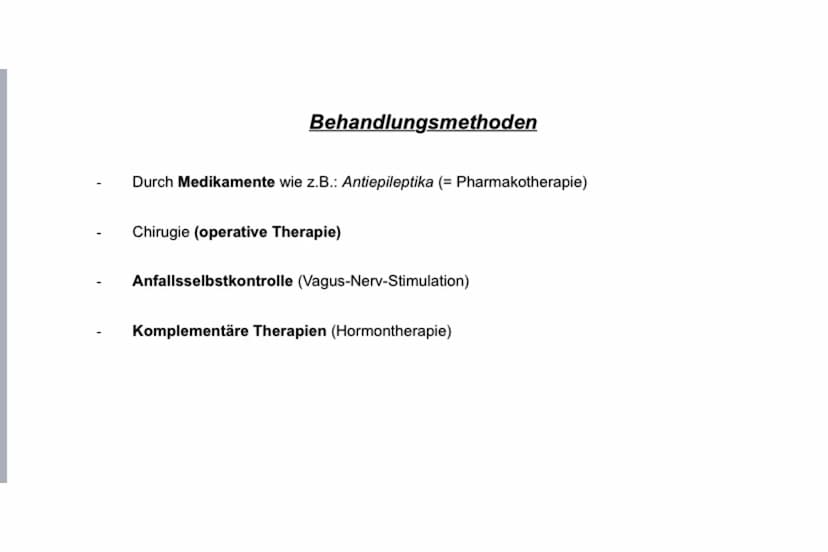 EPILEPSIE 6.
1.
5.
INHALTSVERZEICHNIS:
Definition von Epilepsie
Ursachen
Arten und Phasen
Behandlung
Erste Hilfe - Was tun bei einem Krampfa