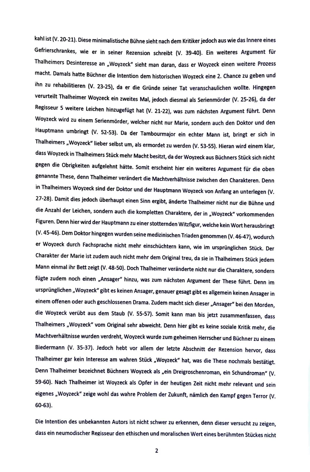 1. These
ERÖRTERUNG ZU ,WOYZECK WAR KEIN OPFER. ER WAR TÄTER"
Das Drama von Georg Büchners Woyzeck" ist ein sehr bekanntes Stück, welches au