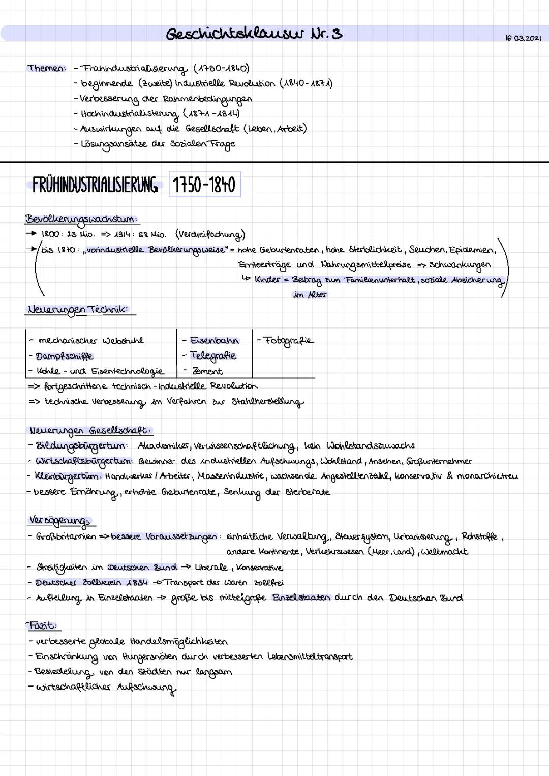 Die Industrielle Revolution: Von Frühindustrialisierung bis Hochindustrialisierung