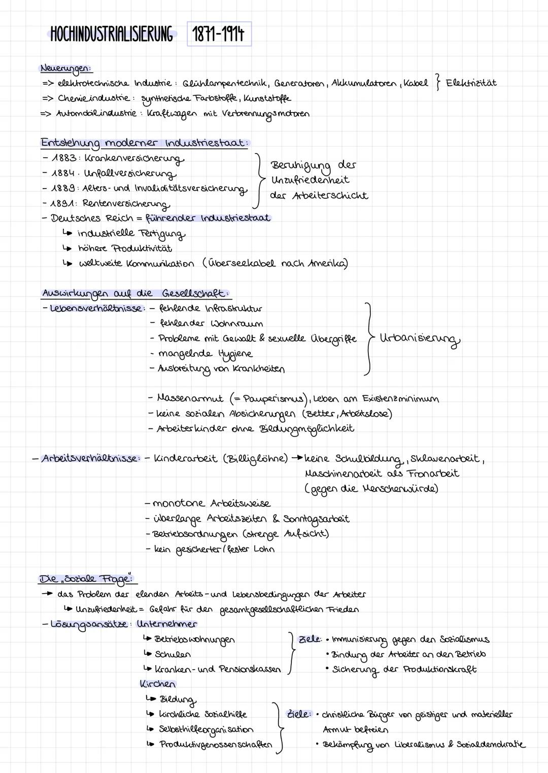 Themen: Frühindustrialisierung (1760-1840)
Geschichtsklausur Nr. 3
- beginnende (zweite) Industrielle Revolution (1840-1871)
- Verbesserung 