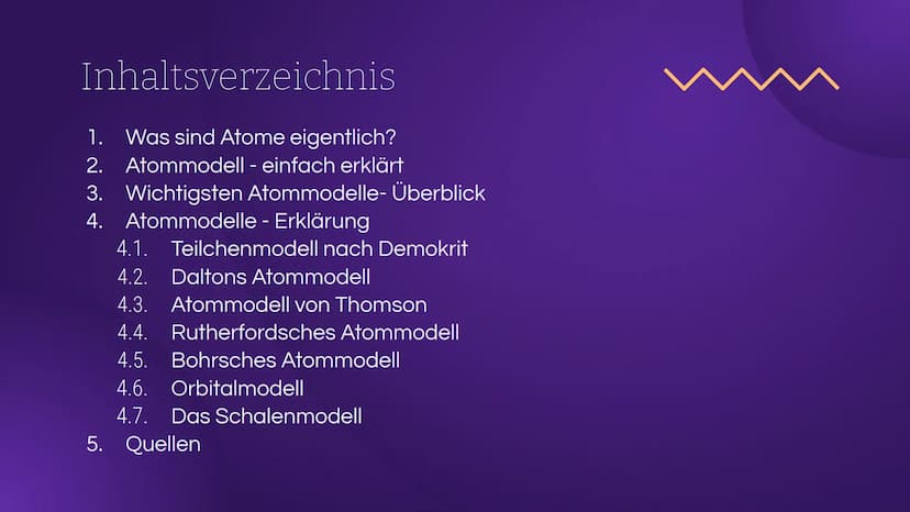 Entwicklung
des
Atommodells
Eine Präsentation von Jacqueline Hölzner Inhaltsverzeichnis
1. Was sind Atome eigentlich?
2. Atommodell - einfac