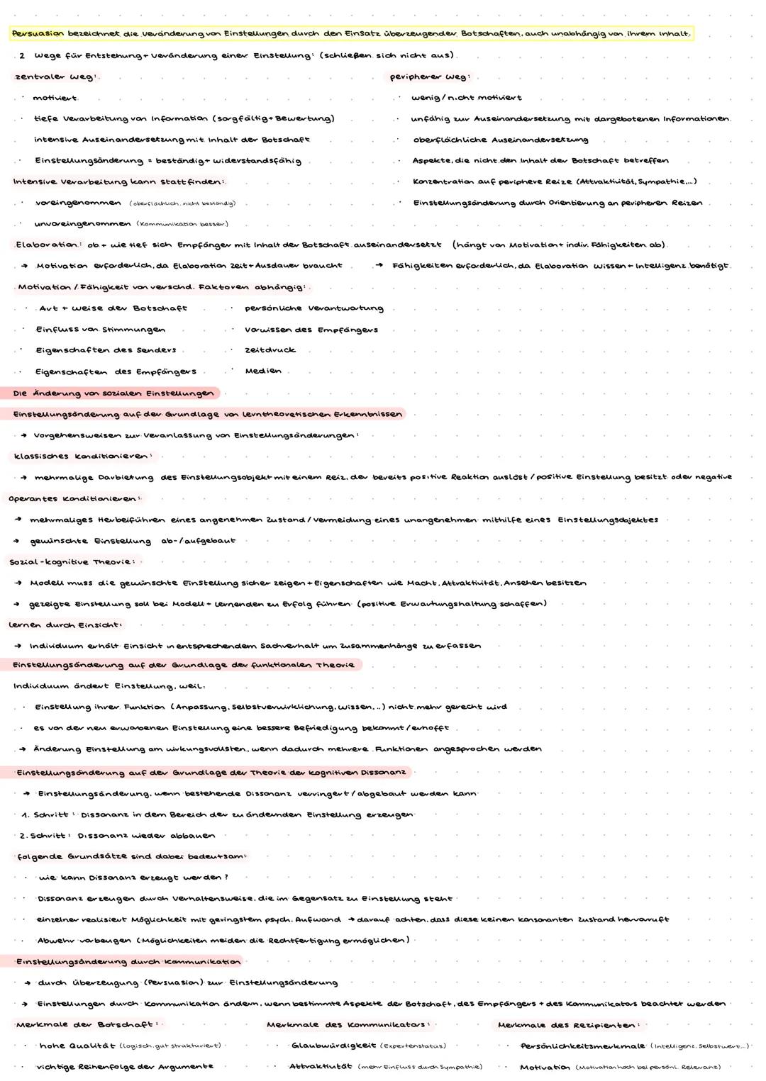 GOZIALE EINSTELLUNG UND EINSTELLUNGSÄNDERUNG
Merkmale von sozialen Einstellungen
Der Begriff soziale Einstellung
Soziale Einstellungen sind 