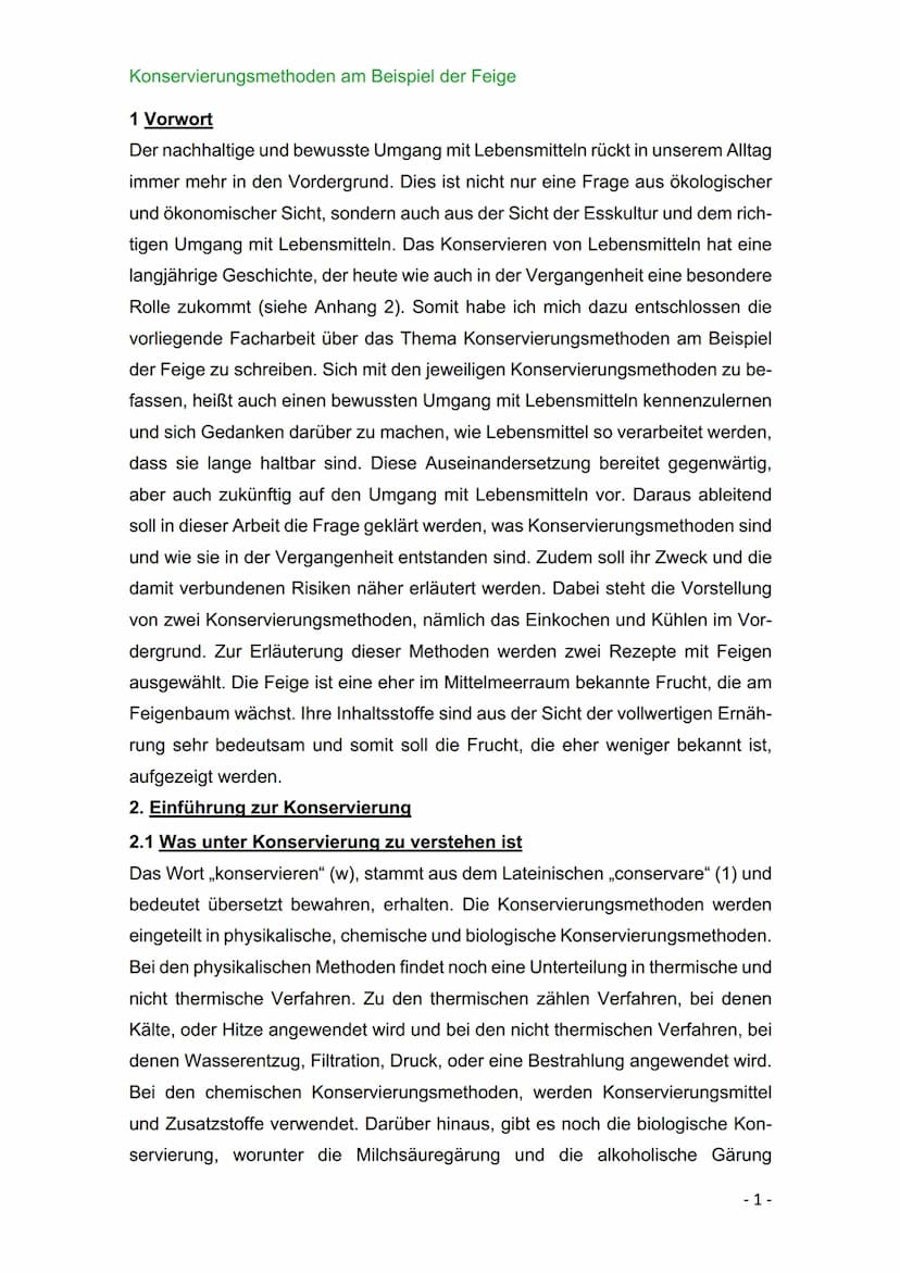 BBS 1 Uelzen
Berufliches Gymnasium - Gesundheit und Soziales
Schwerpunkt Ökotrophologie
Facharbeit zum Thema: Konservierungsmethoden am Beis