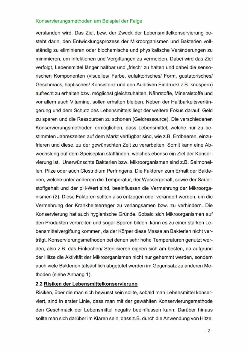 BBS 1 Uelzen
Berufliches Gymnasium - Gesundheit und Soziales
Schwerpunkt Ökotrophologie
Facharbeit zum Thema: Konservierungsmethoden am Beis