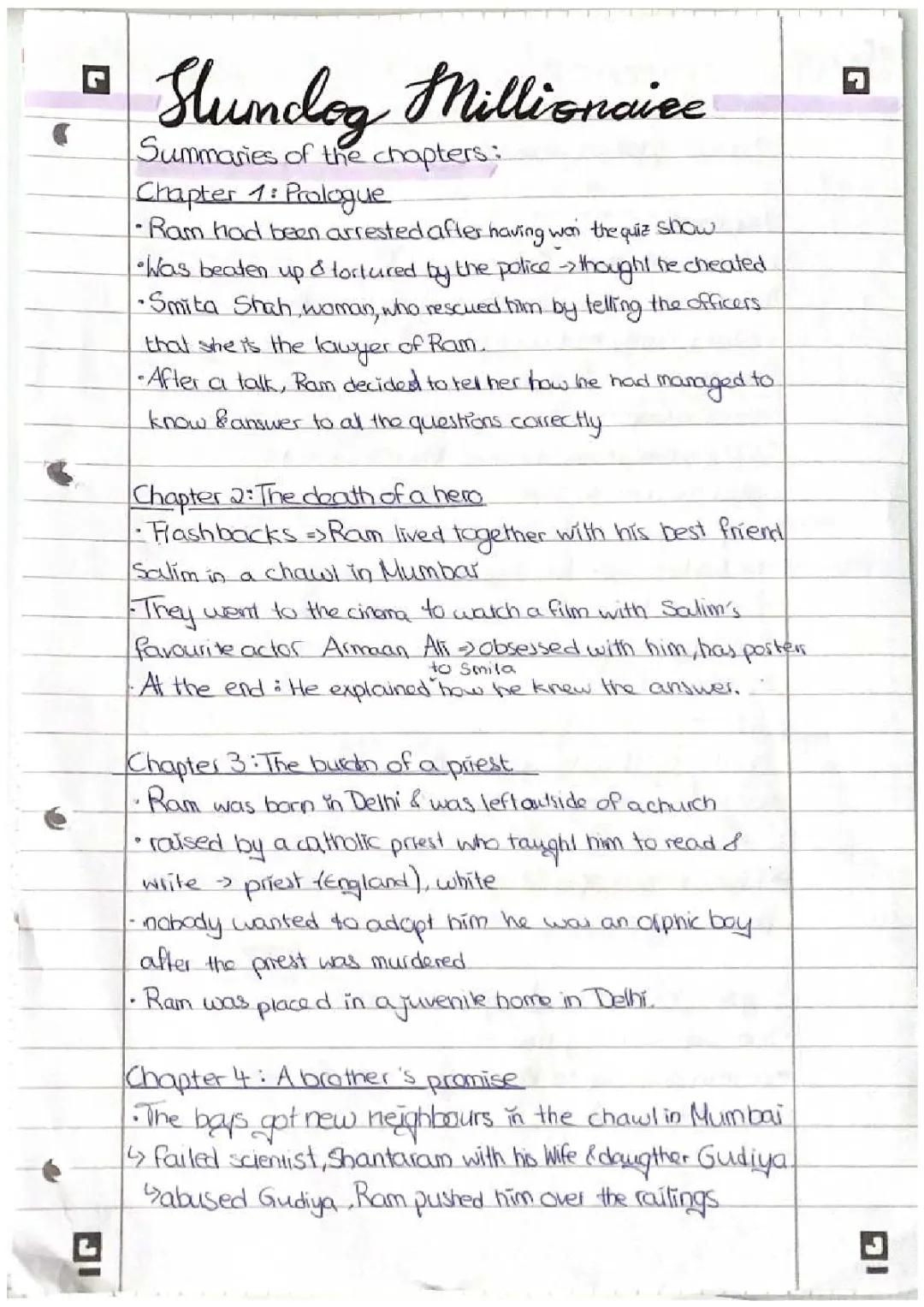 Slumdog Millionaire- Summary English
