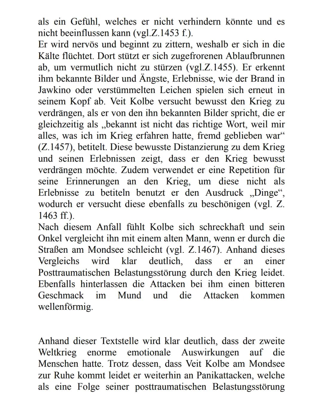 Analyse einer Textstelle: „Unter der Drachenwand“
Bei der vorliegenden Textstelle handelt es sich um einen
Auszug des Romans „Unter der Drac