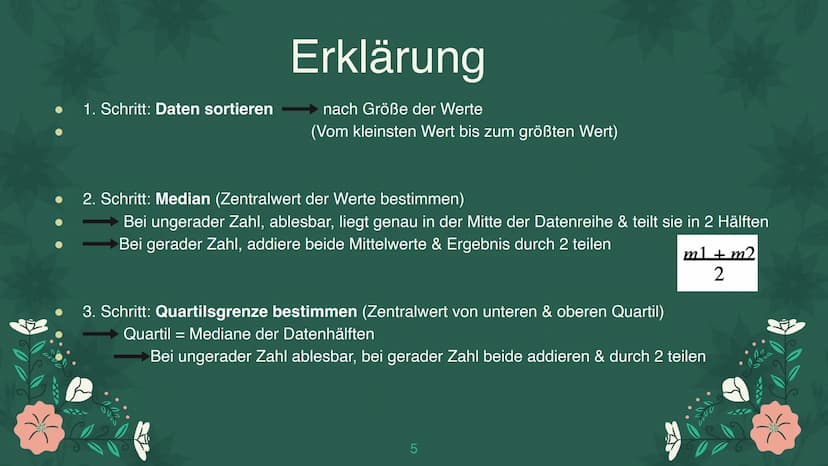 Boxplots
Eine Präsentation von Victoria & Charlotte
1 Definition
Erklärung
Vergleich
Zusammenfassung
Quellen
Gliederung
2 Ist ein Kastendiag